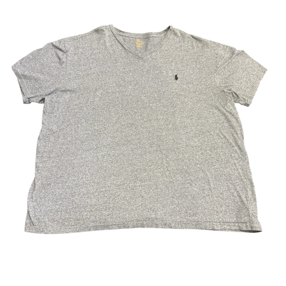Polo Ralph Lauren Men's Gray V-Neck Short Sleeve Tee XXL